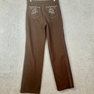 Vintage 70’s NPC Fashions Brown Polyester Slacks Size 30x32